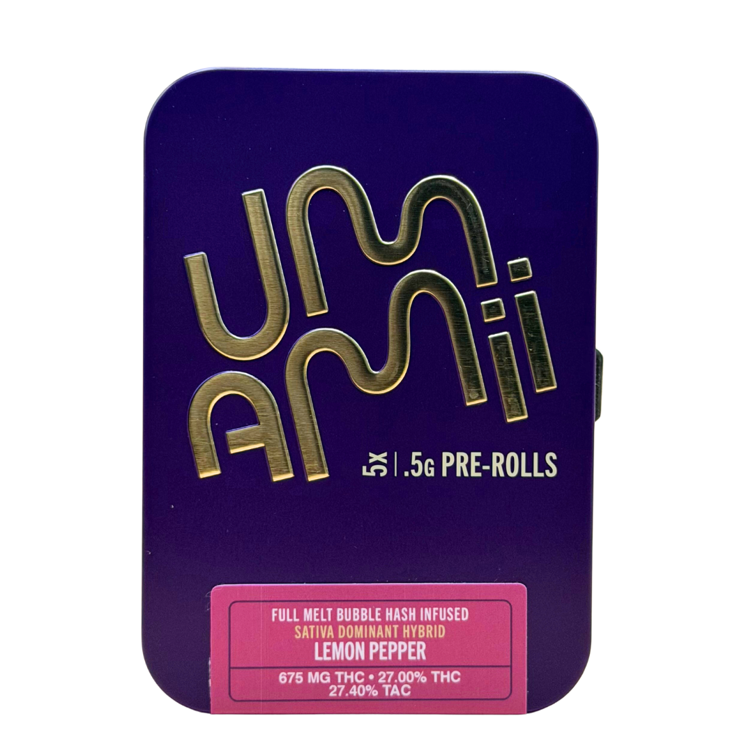 Umamii | Lemon Pepper | Full Melt Bubble Hash Infused | Preroll 5pk